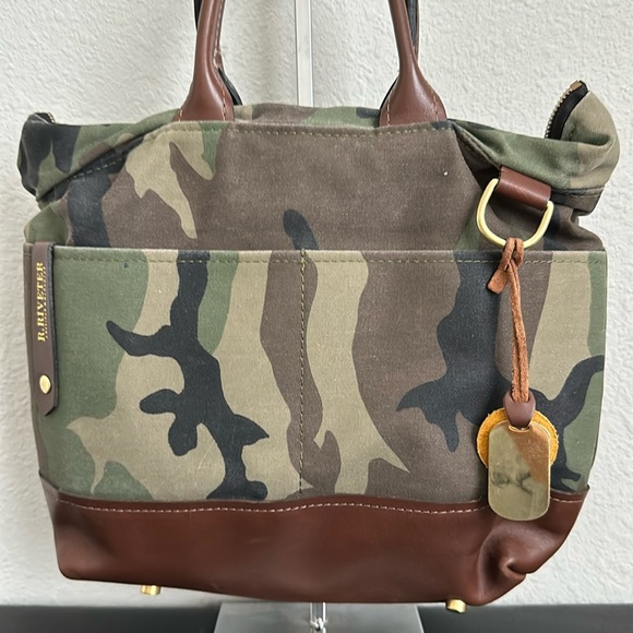 Camouflage Tote Bag with Brown Accents - Picture 2 of 8